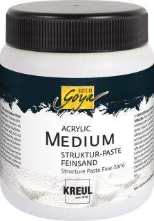 Štruktúrovacia pasta KREUL SOLO Goya ACRYLIC MEDIUM - FEINSAND - Jemný piesok - 250 ml