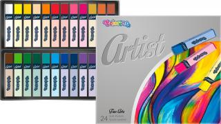 Suché pastely Colorino Artist - Soft Pastels - štvorhranné - farebná sada 24 ks
