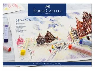 Suché pastely FABER-CASTELL - Soft Pastels - farebná sada 36 ks