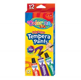 Temperové farby Colorino kids - 12 x 12 ml -  mix farieb v tubách