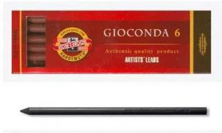 Umelecká tuha/rudka KOH-I-NOOR GIOCONDA - sépia tmavohnedá - dĺžka tuhy 120 mm s priemerom 5,6 mm - 6 ks v balení