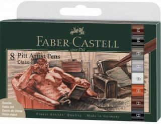 Umelecké popisovače Faber-Castell PITT Artist Pens - Classic - sada - 8 ks
