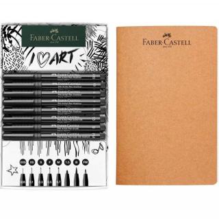 Umelecké popisovače Faber-Castell PITT + skicár