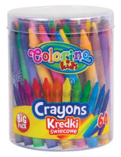 Voskovky Colorino kids - Big Pack - mix farieb - 64 ks