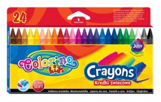 Voskovky Colorino kids - super mäkké - okrúhle - 24 farieb