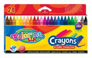 Voskovky Colorino kids - super mäkké - okrúhle - 24 farieb