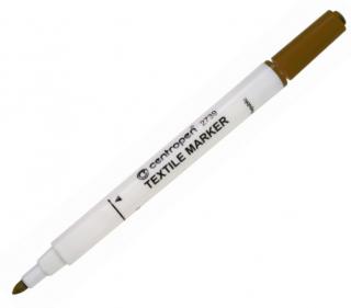 Značkovač na textil Centropen -  hnedý - šírka stopy 1,8 mm