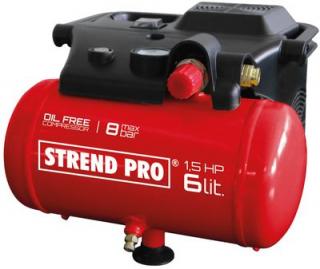 Bezolejový dzuchový kompreso Strend Pro BOF1506, 1,1 kW, 6 lit.
