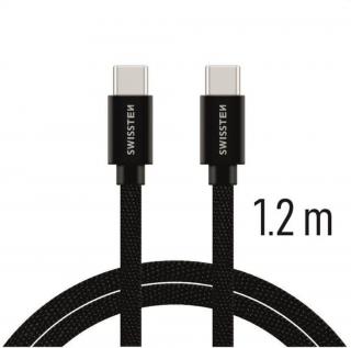 DATOVÝ KABEL SWISSTEN TEXTILE USB / MICRO USB 1,2 M ČIERNÝ  + prekvapenie