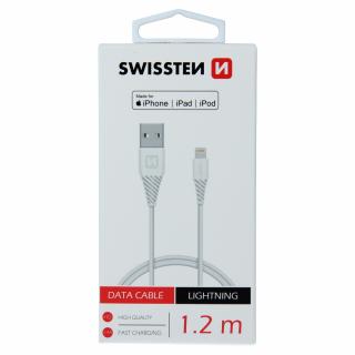 Dátový kábel Swissten TPE USB / LIGHTNING MFi 1,2 M - biely