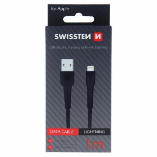 Dátový kábel Swissten  USB / LIGHTNING 1,0 M - čierny