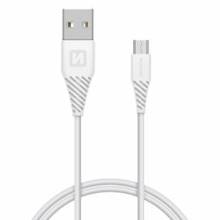 Dátový kábel Swissten  USB / MICRO USB 1,5 M - biely (9mm)