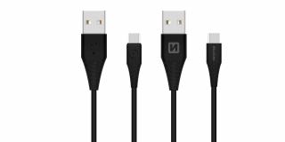 Dátový kábel Swissten  USB / USB-C 3.1 - čierny  1,5M (7mm) (71504401)