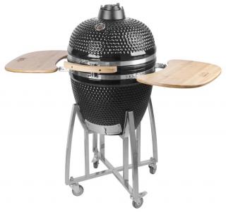 Gril na drevené uhlie Strend Pro Kamado Egg 21 , čierny, 130x73x122 cm