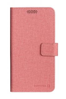 Knížkové púzdro Swissten LIBRO UNI BOOK L  - ružové (148 x 71 mm)
