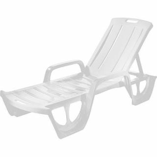 Lehátko Curver® FLORIDA, biele, plast, plážové lehátko