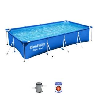 Nafukovací bazén Bestway® Steel Pro™, 56424, + filter + pumpa 4,00x2,10x0,81 m