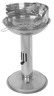 Nerezový záhradný gril na drevené uhlie Strend Pro Capri, BBQ 500x390x680 mm