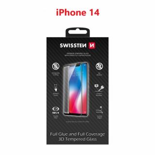 Ochranné sklo Swissten 3D ultra iPhone 14 - čierný rámik