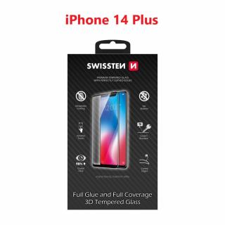 Ochranné sklo Swissten 3D ultra iPhone 14 Plus - čierný rámik