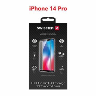 Ochranné sklo Swissten 3D ultra iPhone 14 Pro - čierný rámik