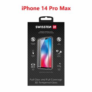 Ochranné sklo Swissten 3D ultra iPhone 14 Pro Max - čierný rámik
