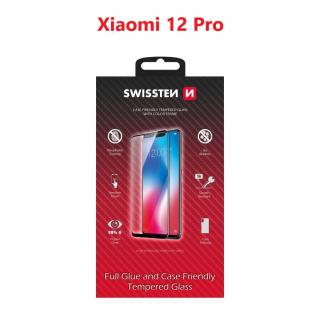 Ochranné sklo SWISSTEN CASE FRIENDLY Xiaomi 12 PRO s čierným rámom