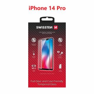 Ochranné tvrdené sklo Swissten 3D Apple iPhone 14 Pro - čierný rámik