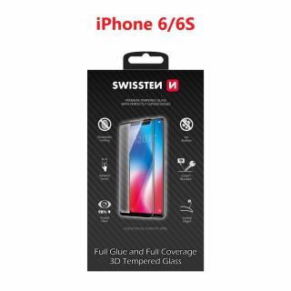 Ochranné tvrdené sklo Swissten 3D Apple iPhone 6/6S - biely rámik (54501705)