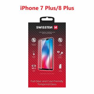 Ochranné tvrdené sklo Swissten 3D Apple iPhone 7 PLUS/8 PLUS - biely rámik