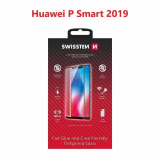 Ochranné tvrdené sklo Swissten 3D Huawei P SMART 2019/HONOR 10 LITE - čierny rámik (54501710)