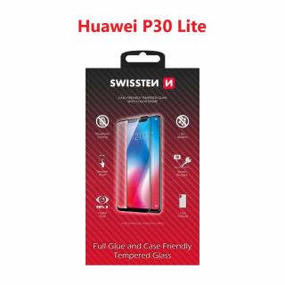 Ochranné tvrdené sklo Swissten 3D Huawei P30 LITE - čierny rámik (54501723)
