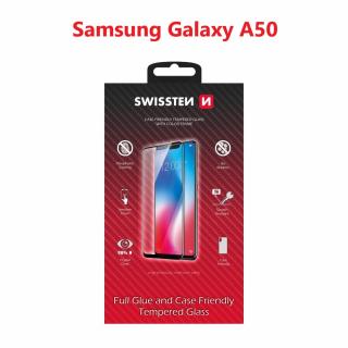 Ochranné tvrdené sklo Swissten 3D Samsung A505 GALAXY A50 - čierny rámik (54501709)