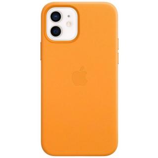 Púzdro Apple Leather Case s MagSafe pre iPhone 12 mini - California poppy  + prekvapenie