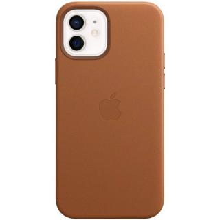 Púzdro Apple Leather Case s MagSafe pre iPhone 12 mini - Saddle Brown  + prekvapenie