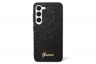 Púzdro Guess PC/TPU Glitter Flakes Metal Logo Samsung Galaxy S23 - čierne  + prekvapenie