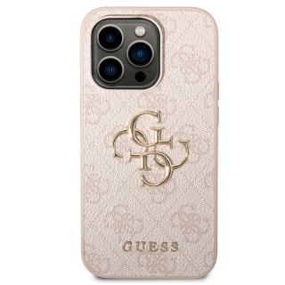 Púzdro Guess PU 4G Metal Logo iPhone 14 Pro Max - ružová  + prekvapenie