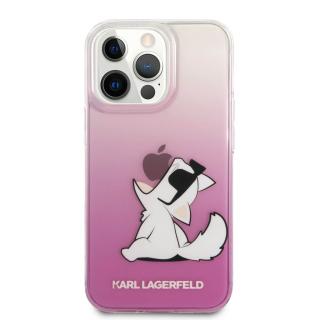 Púzdro Karl Lagerfeld Choupette Eat iPhone 13 Pro - ružové