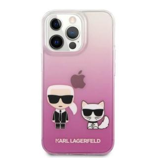 Púzdro Karl Lagerfeld Iconic Karl and Choupette iPhone 13 Pro - ružové