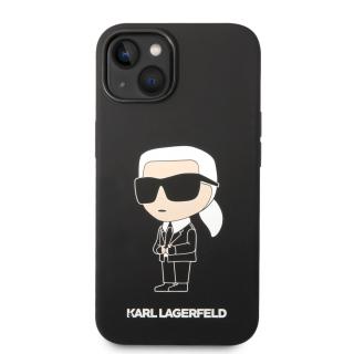 Púzdro Karl Lagerfeld Liquid Silicone Ikonik NFT iPhone 14 - čierna  + prekvapenie