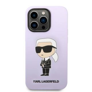 Púzdro Karl Lagerfeld Liquid Silicone Ikonik NFT iPhone 14 PRO - fialová  + prekvapenie