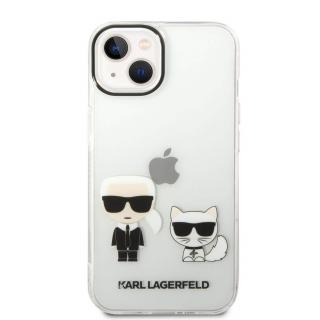 Púzdro Karl Lagerfeld PC/TPU Ikonik Karl and Choupette iPhone 14 - transparentná  + prekvapenie