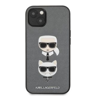 Púzdro Karl Lagerfeld Saffiano iPhone 13 Pro - silver  + prekvapenie