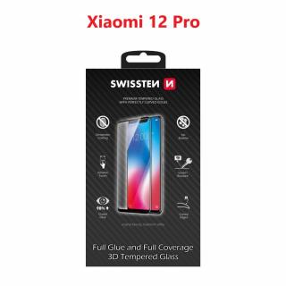 SKLO SWISSTEN ULTRA DURABLE 3D FULL GLUE GLASS PRO XIAOMI 12 PRO ČERNÉ