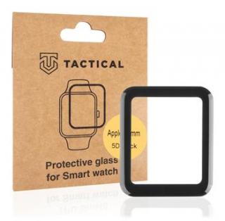 Tactical Glass Shield 5D sklo pre Apple Watch 7 41mm čierne  + prekvapenie
