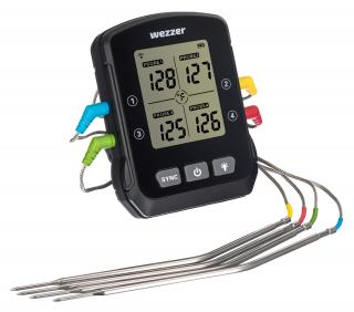 Teplomer do kuchyne so štyrmi termosondami -  Levenhuk Wezzer Cook MT90 cooking thermometer