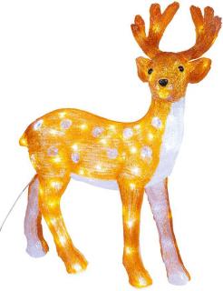 Vianočná dekorácia MagicHome, Jeleň, 80 LED, studená biela, akryl, IP44