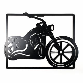Drevená nástenná dekorácia Čierna motorka
