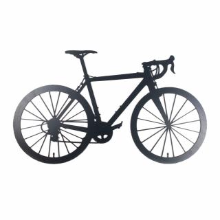 Drevená nástenná dekorácia čierny Bicykel