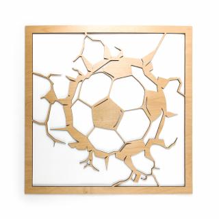Drevená nástenná dekorácia Futbalová lopta